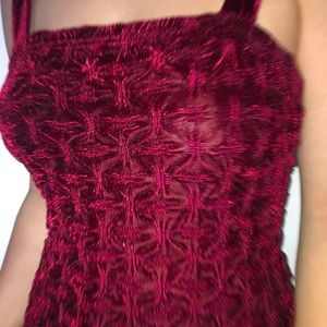 Super cute velvet burgundy tank!